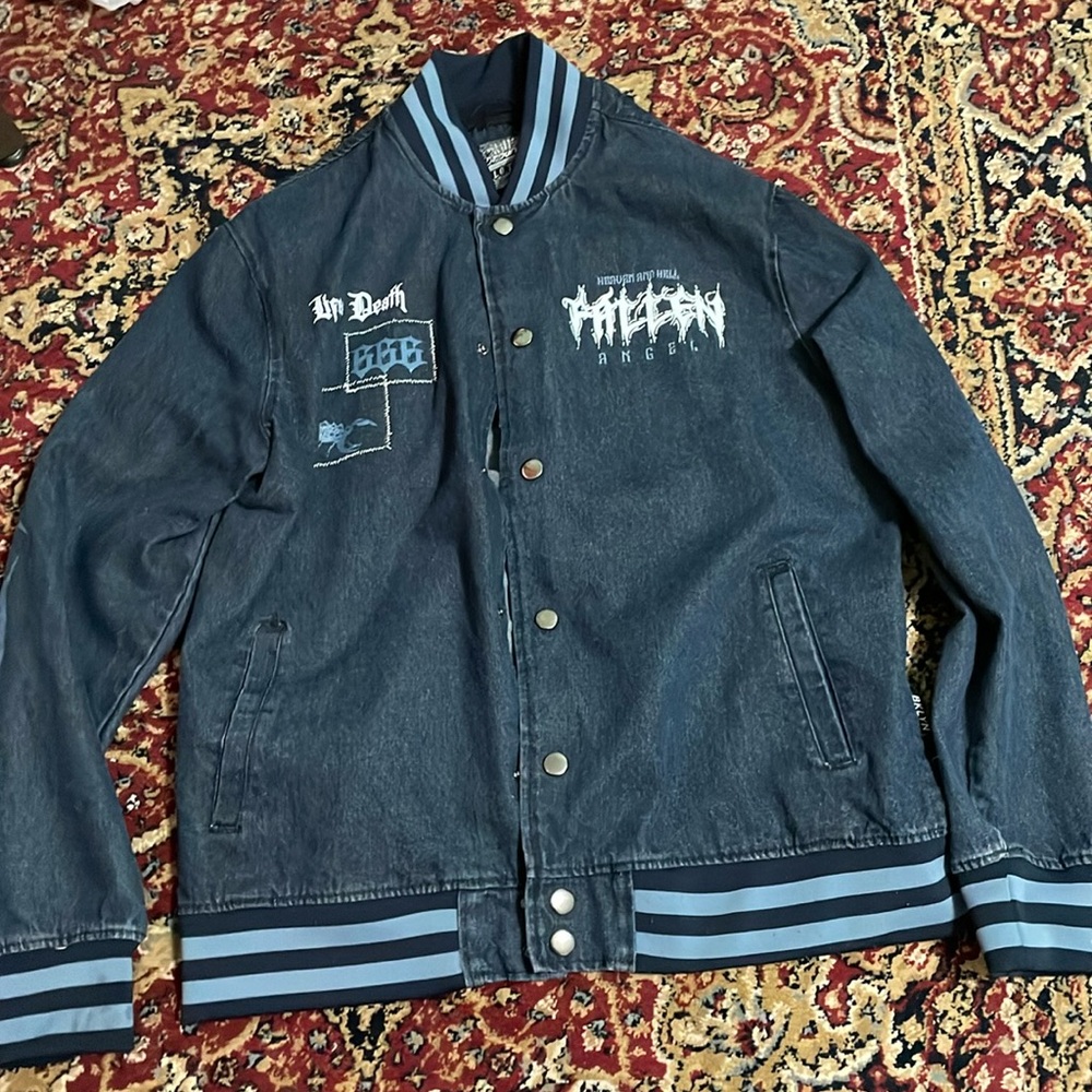 I am selling this leather jacket for 10 dollars and it is from Brooklyn Cloth